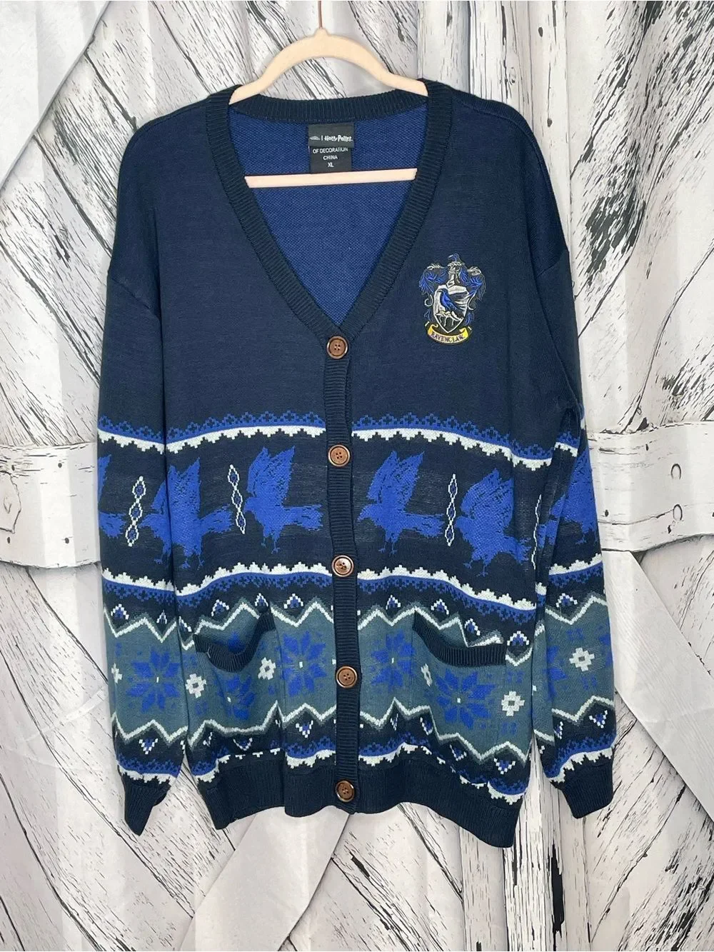 Harry Potter RAVENCLAW Cardigan Unisex Oversized WIZARDING WORLD XL
